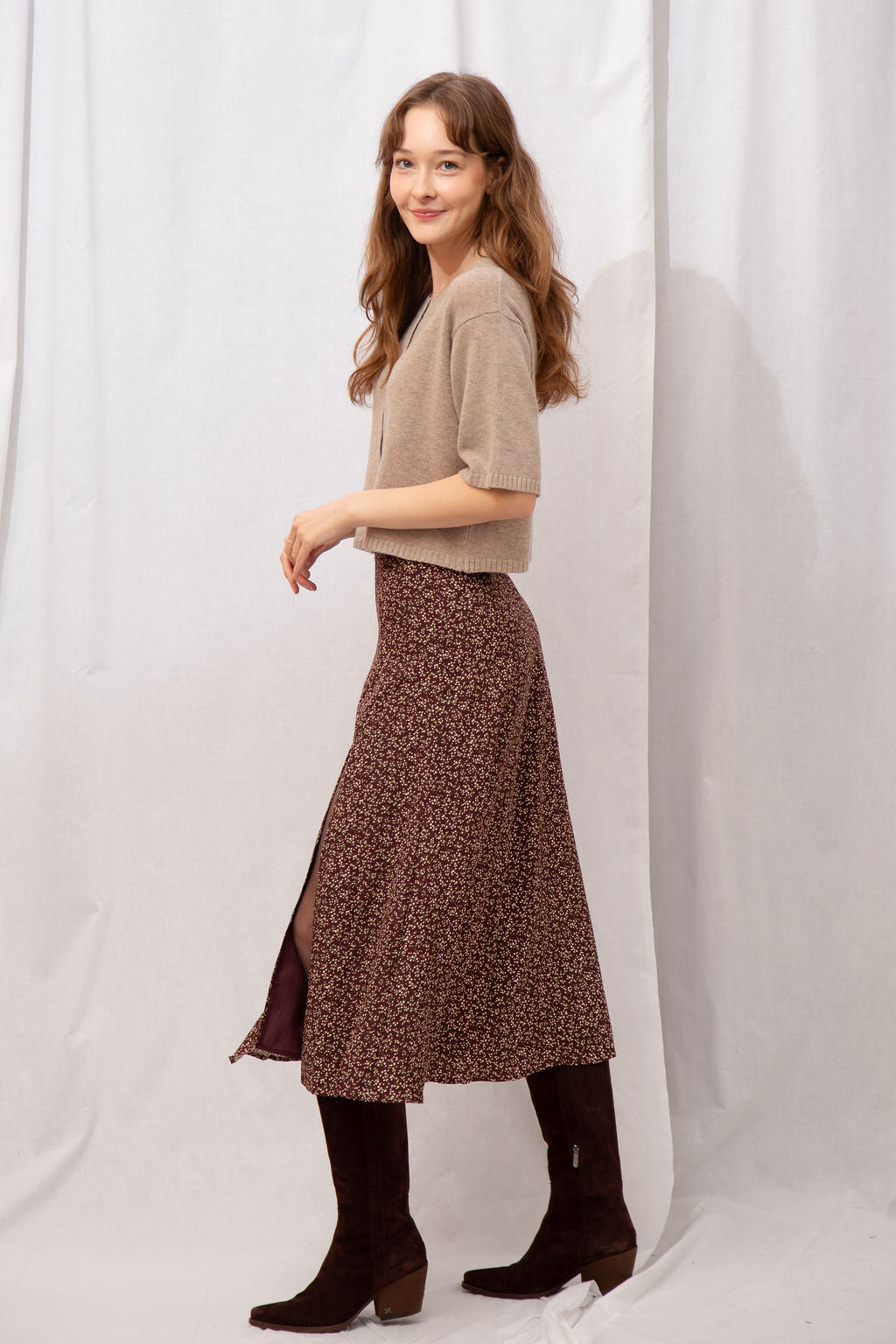 Junie Floral Midi Skirt