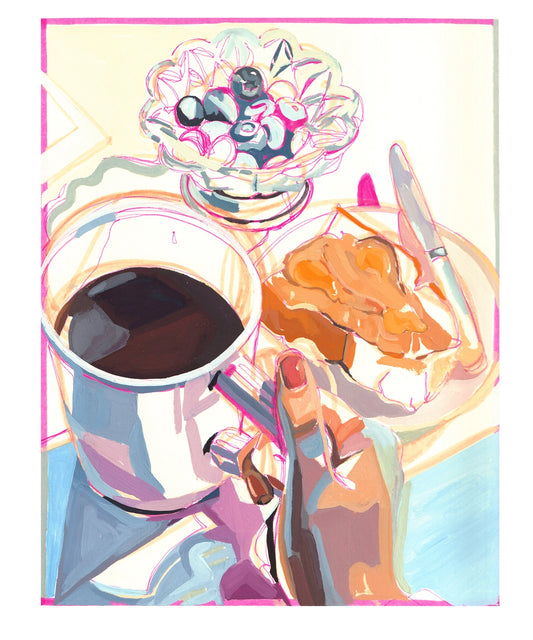 "Peanut Butter & Honey" Coffee and Fruit Signed Giclee Print
