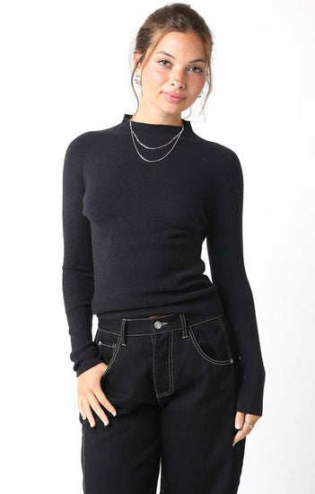 Carly Mock Neck Black