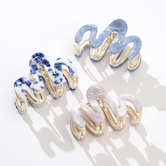 Willow Squiggle Mini Metal Claw Clip