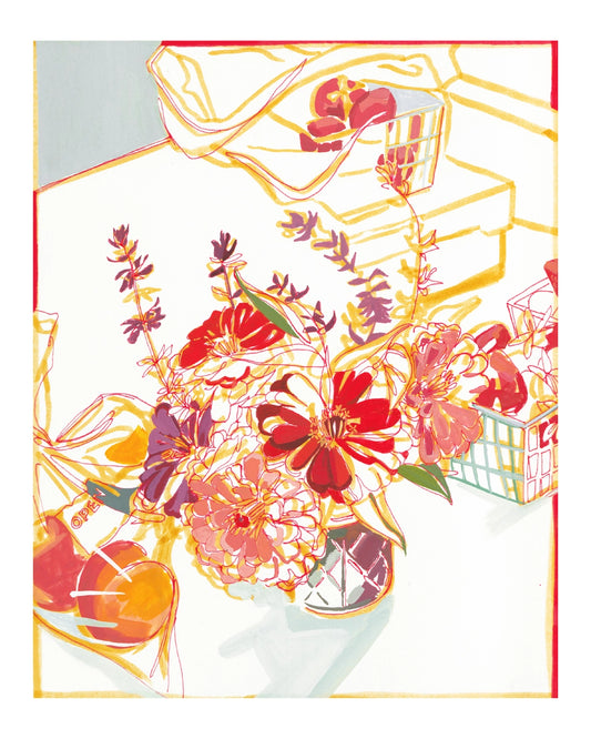 "Kiawah Market" Daisies and Fruit Signed Giclee Print