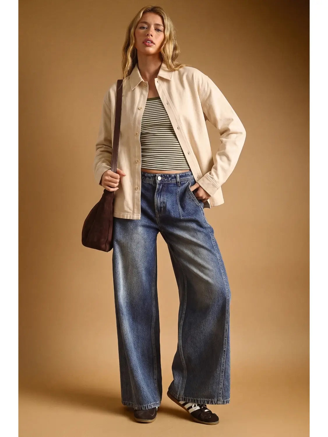 Santana Washed Button Up Cream
