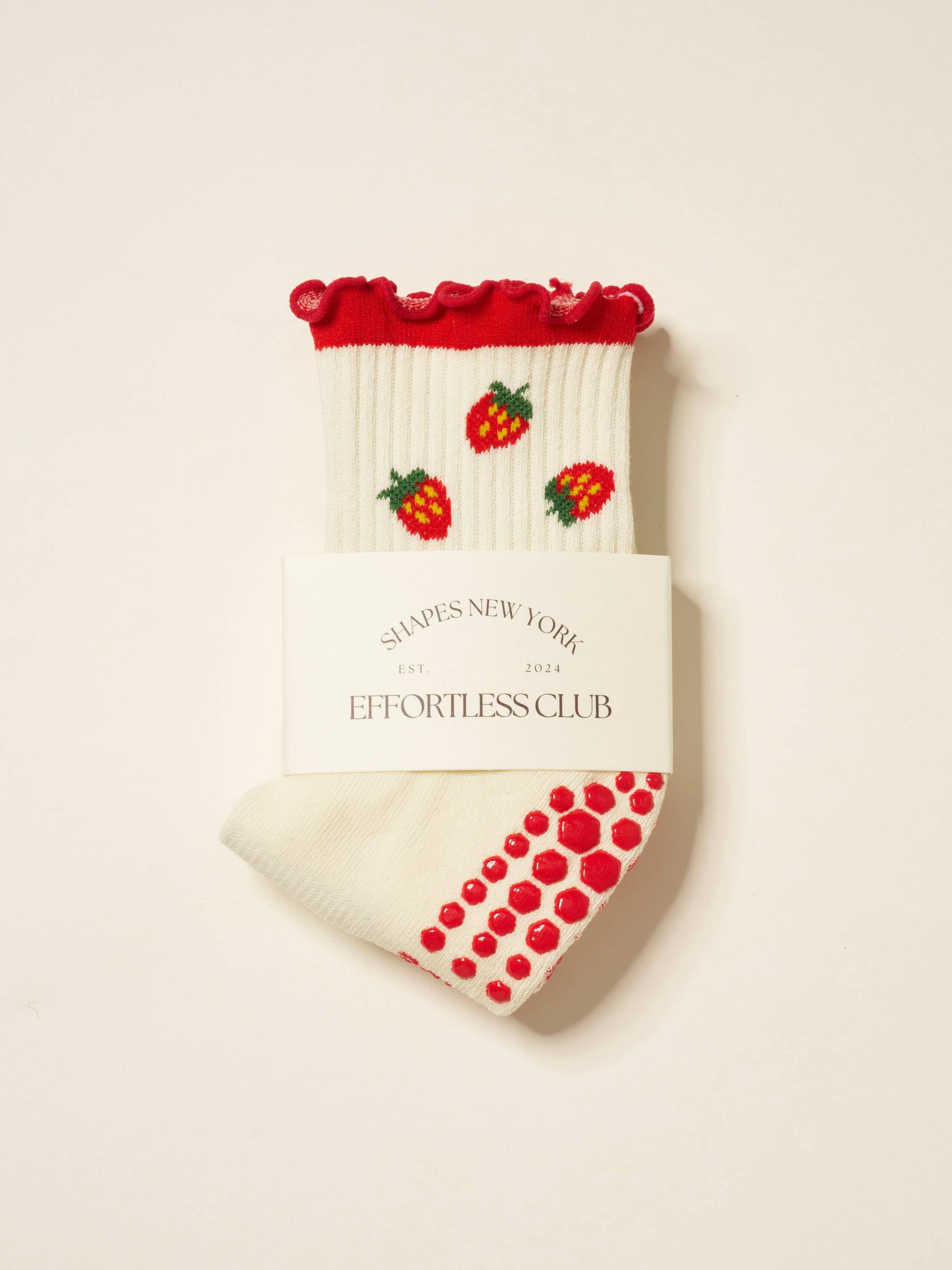 Strawberry Pilates Socks