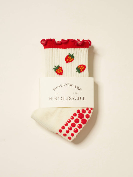 Strawberry Pilates Socks