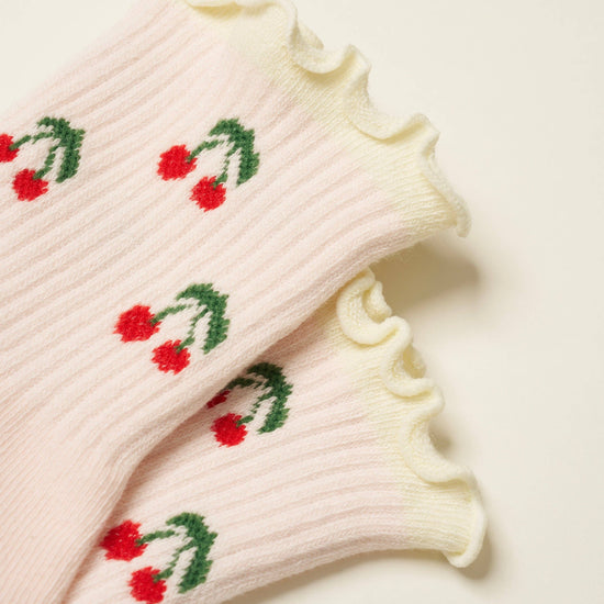Cherry Pilates Socks