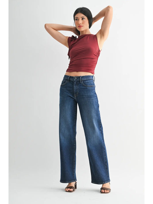 Mid Rise Loose Straight Leg