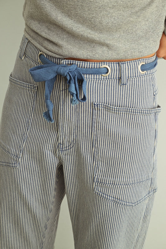 Faye Striped Barrel Pants