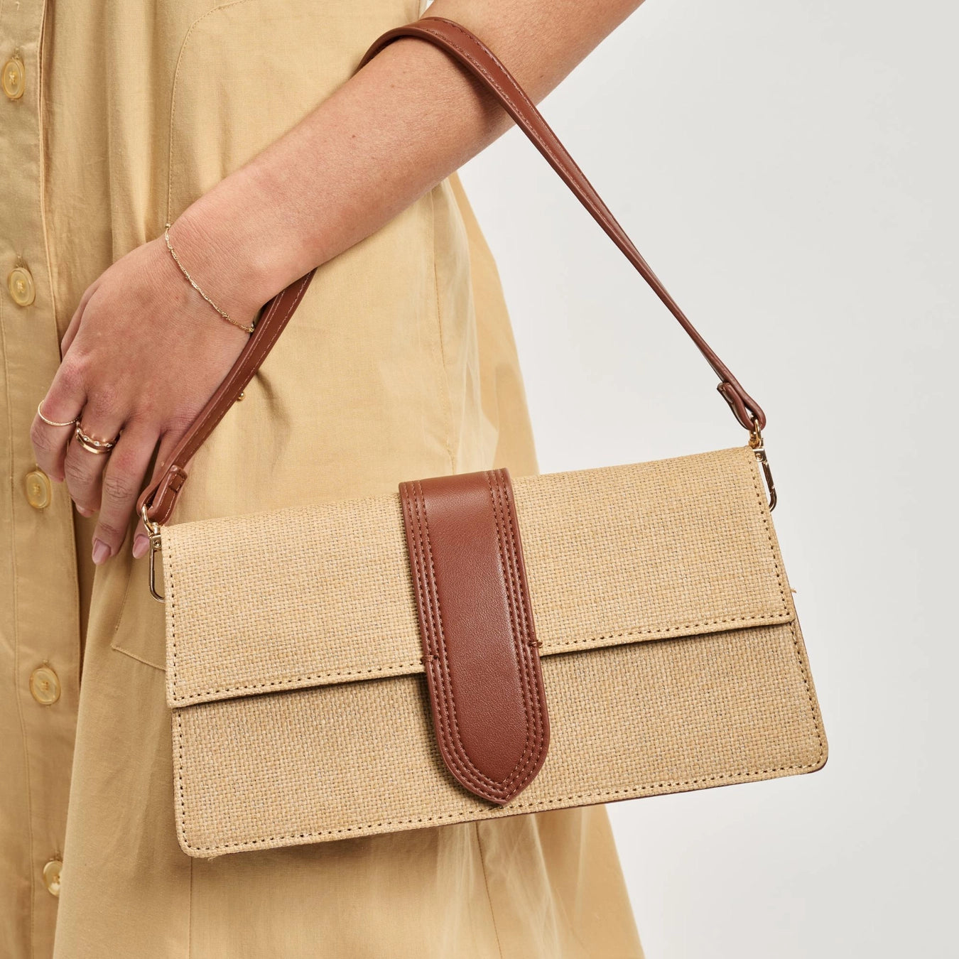 Violet Straw Bag