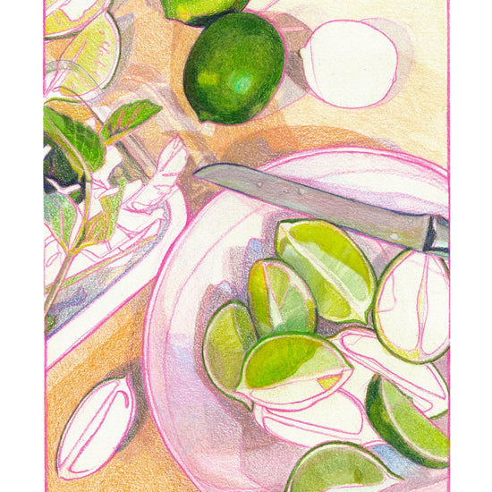 "Limes" Citrus Signed Archival Giclee Print 11x14