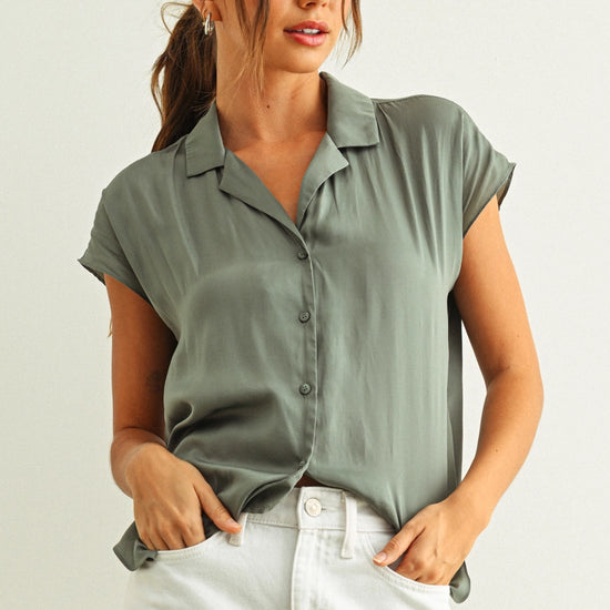 Julie Cap Sleeve Shirt Jade