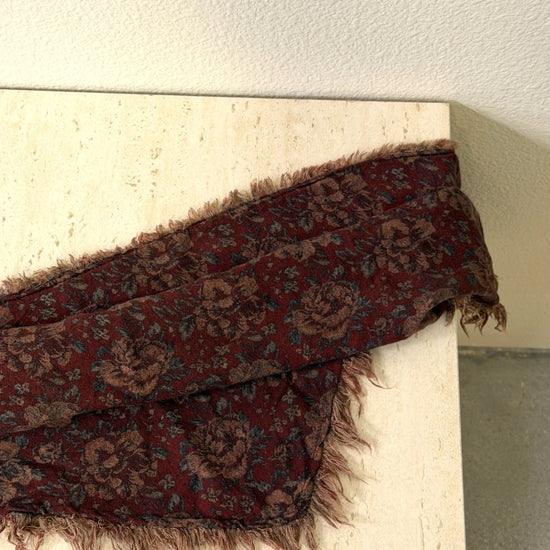Floral Triangle Fringe Scarf