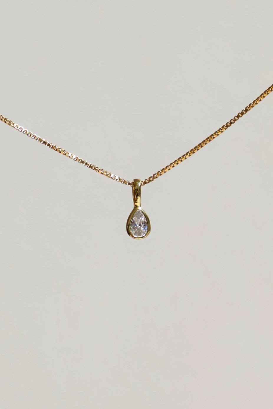 Teardrop Bezel Birthstone Charm April