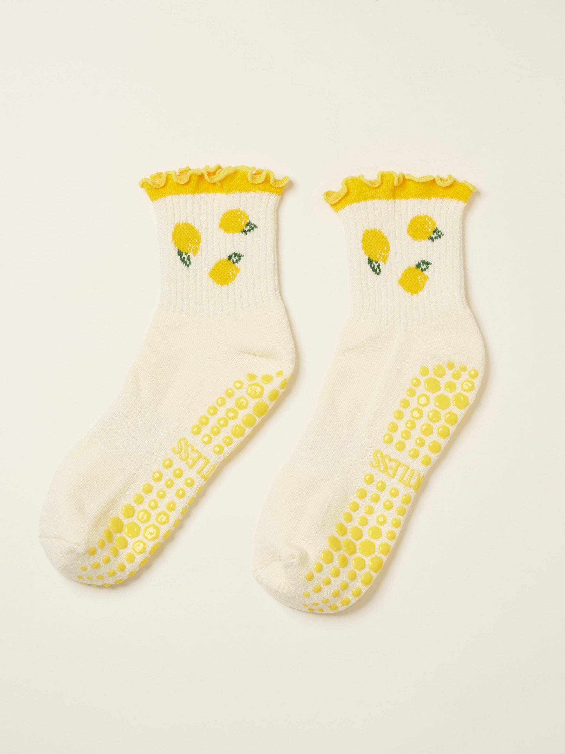 Lemon Pilates Socks