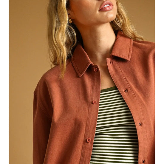 Santana Washed Button Up Clay