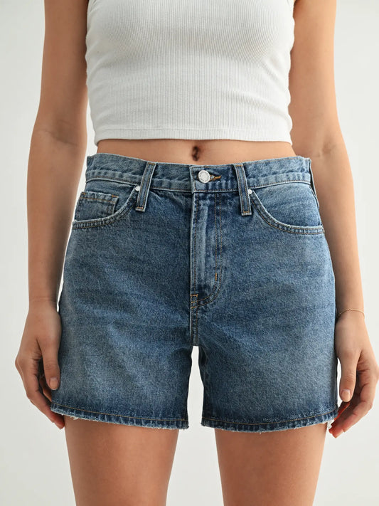 High Rise Vintage Wash Shorts