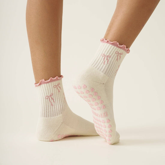 Bow Ruffle Pilates Socks