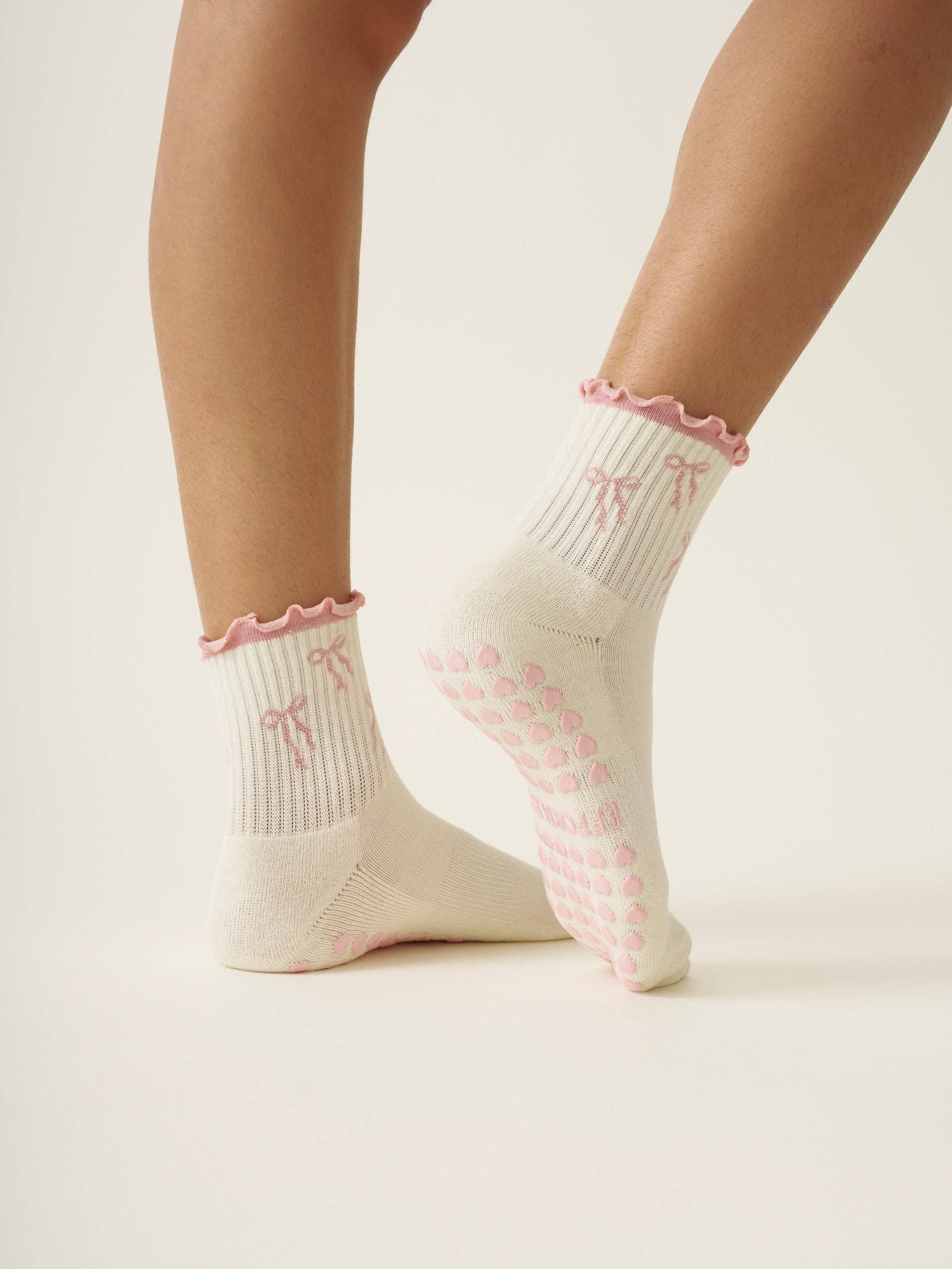 Bow Ruffle Pilates Socks