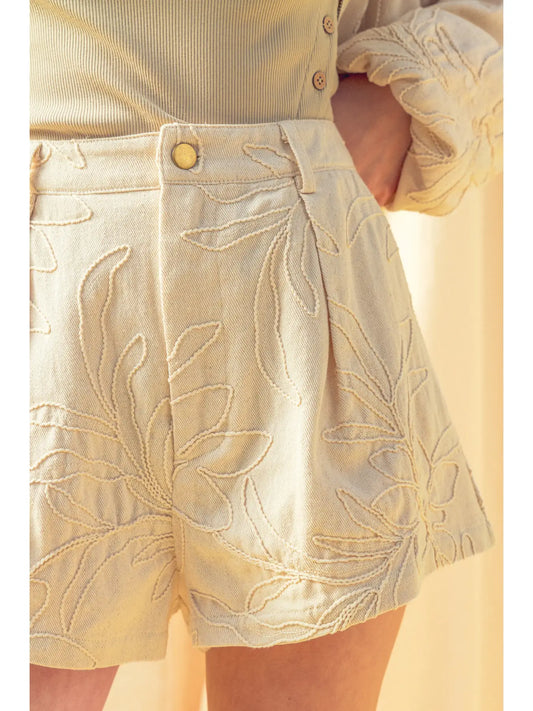 Sophia Jacquard Shorts Large