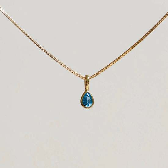 Teardrop Bezel Birthstone Charm December