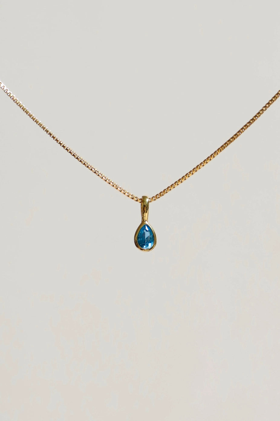 Teardrop Bezel Birthstone Charm December