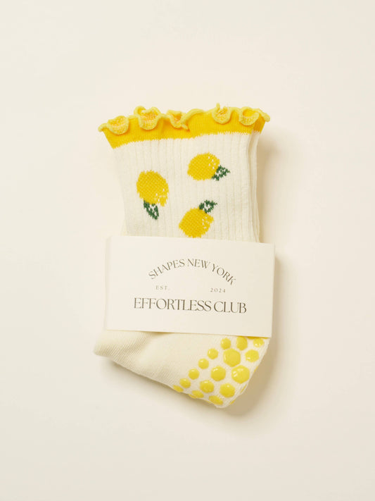 Lemon Pilates Socks