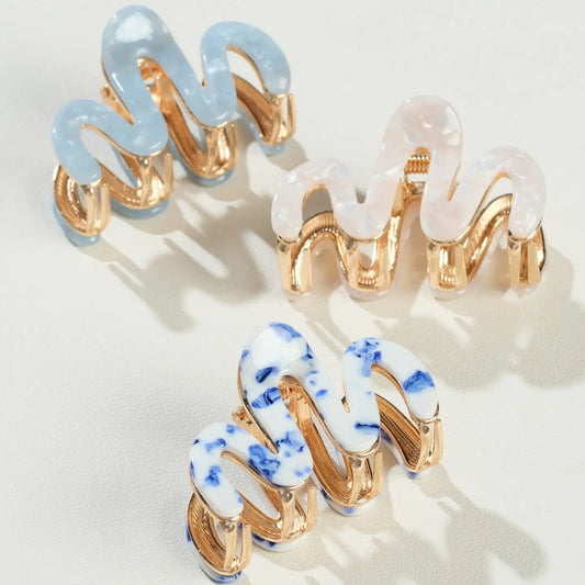 Willow Squiggle Mini Metal Claw Clip