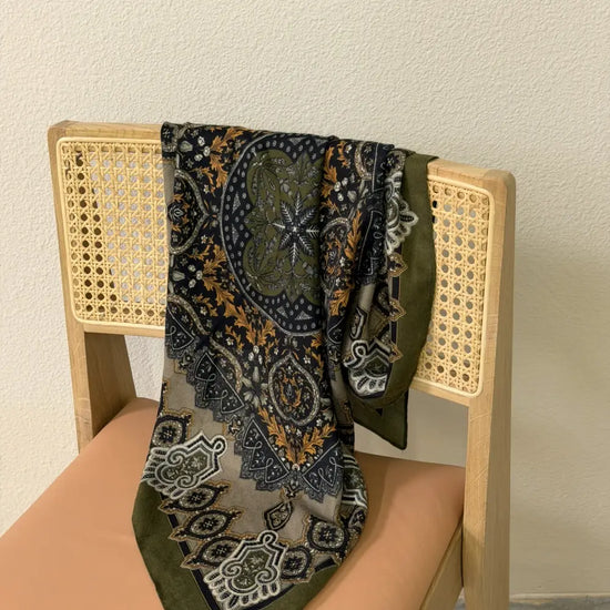 Olive Paisley Scarf