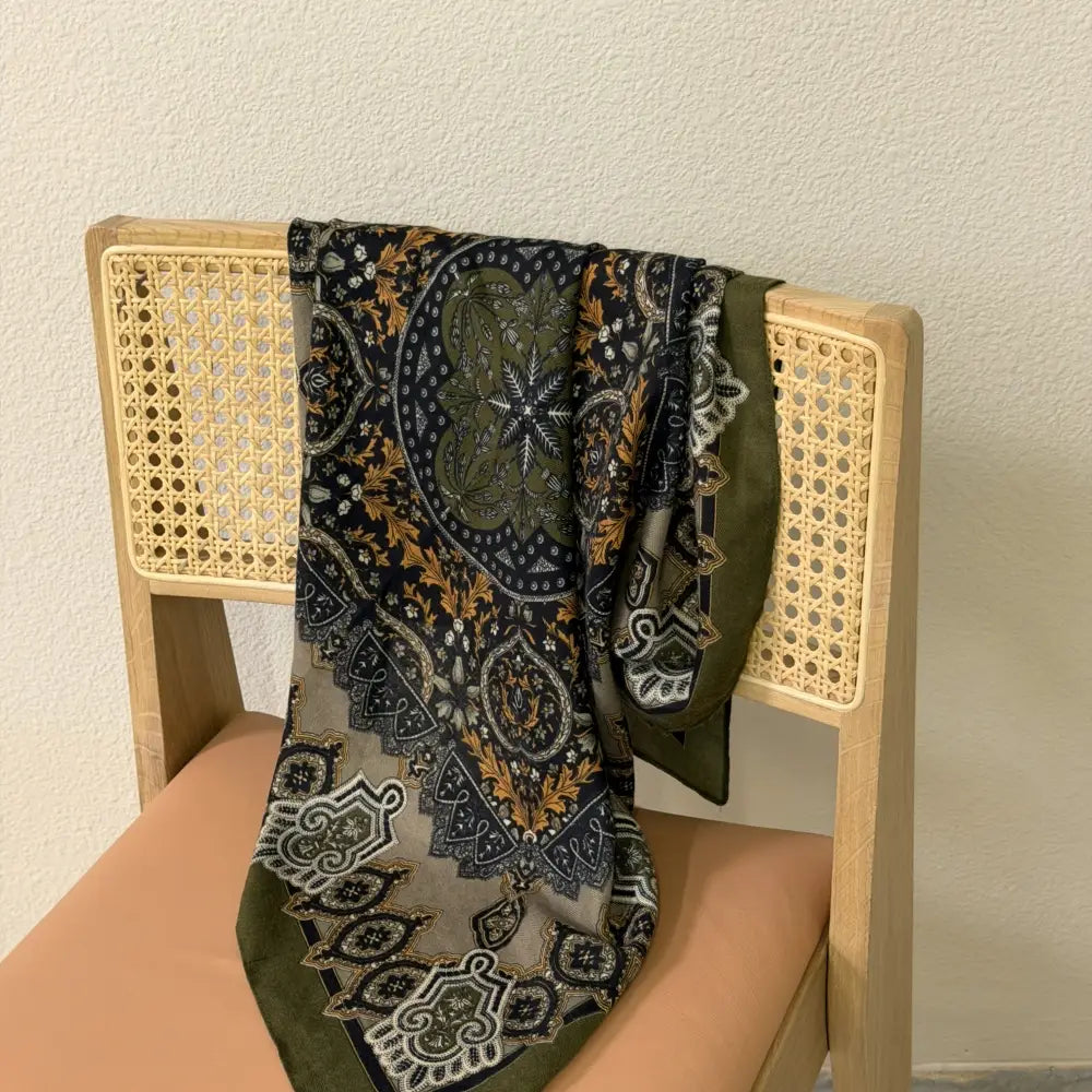 Olive Paisley Scarf