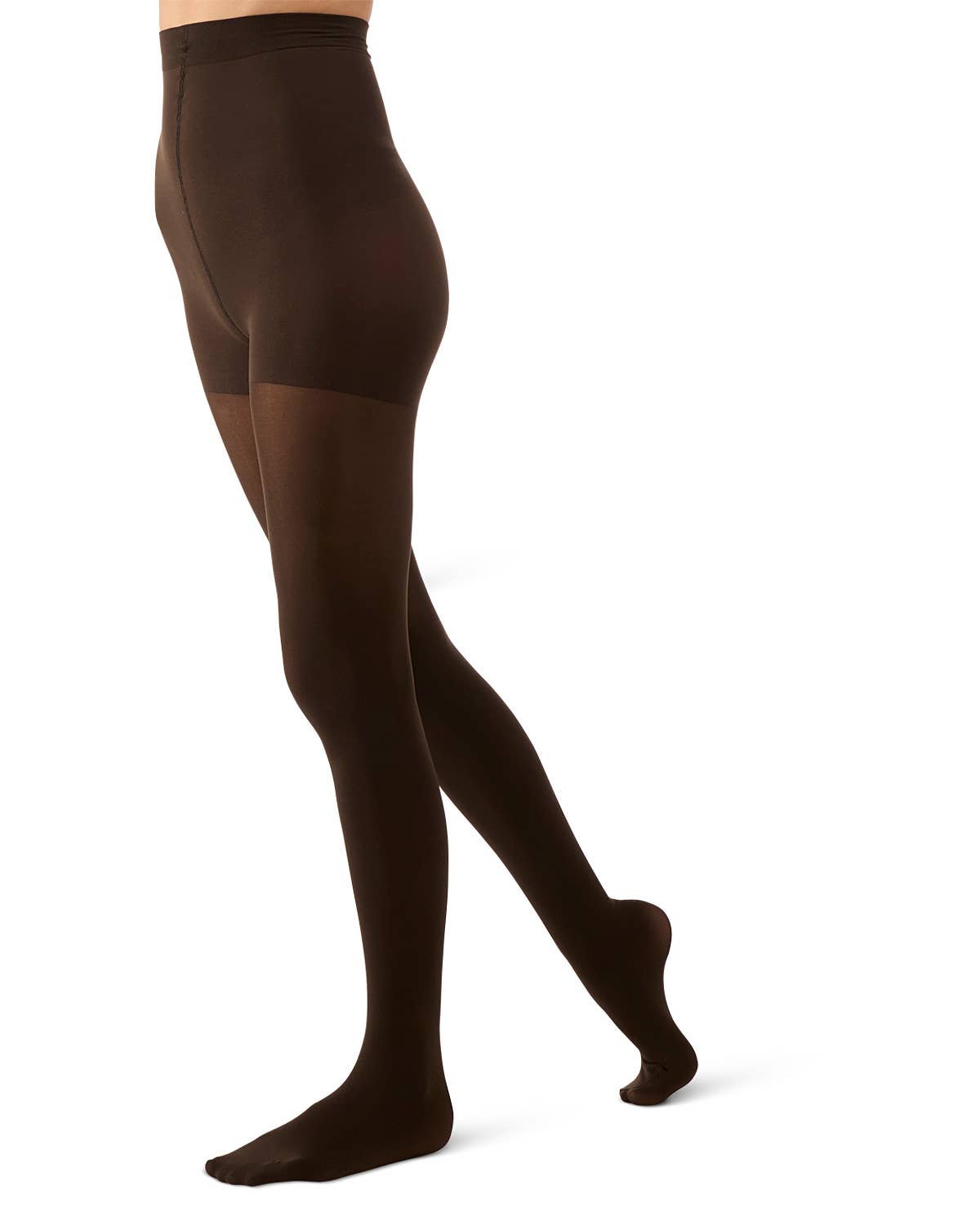 Perfectly Opaque Control Top Tights Dark Chocolate