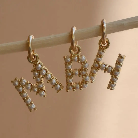 Pearl Initial Charm