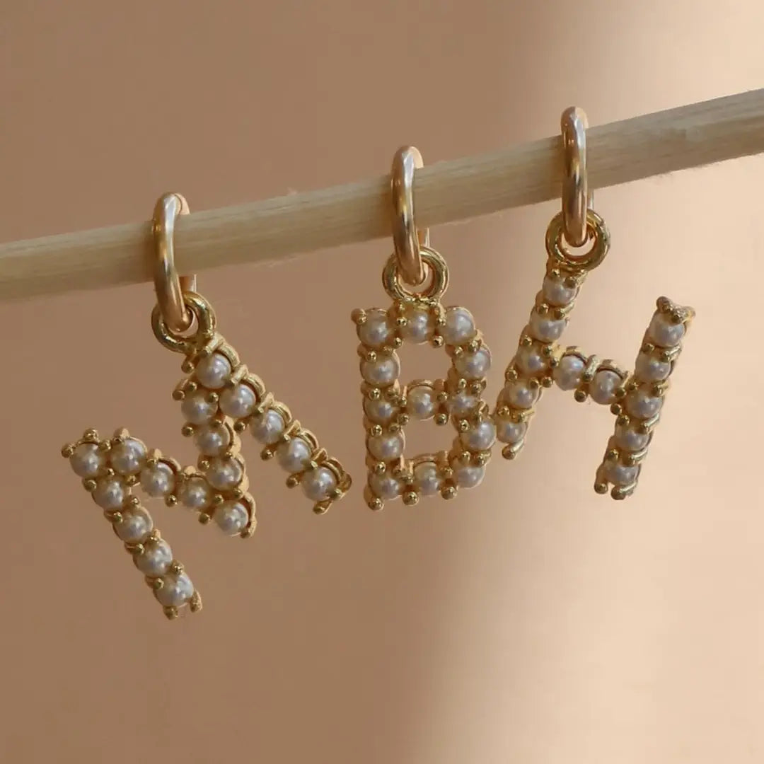 Pearl Initial Charm