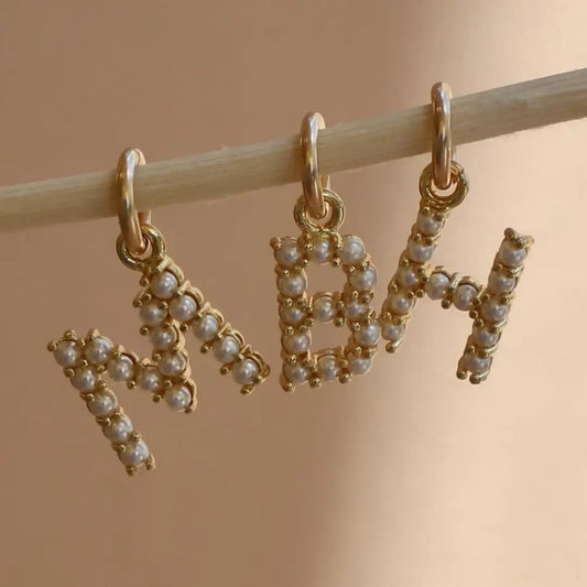 Pearl Initial Charm