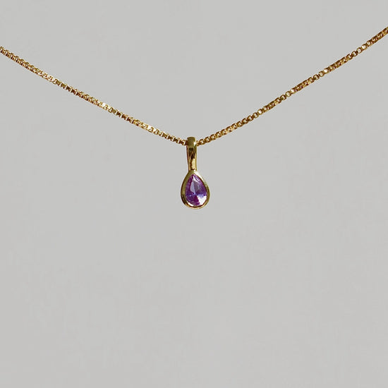 Teardrop Bezel Birthstone Charm June