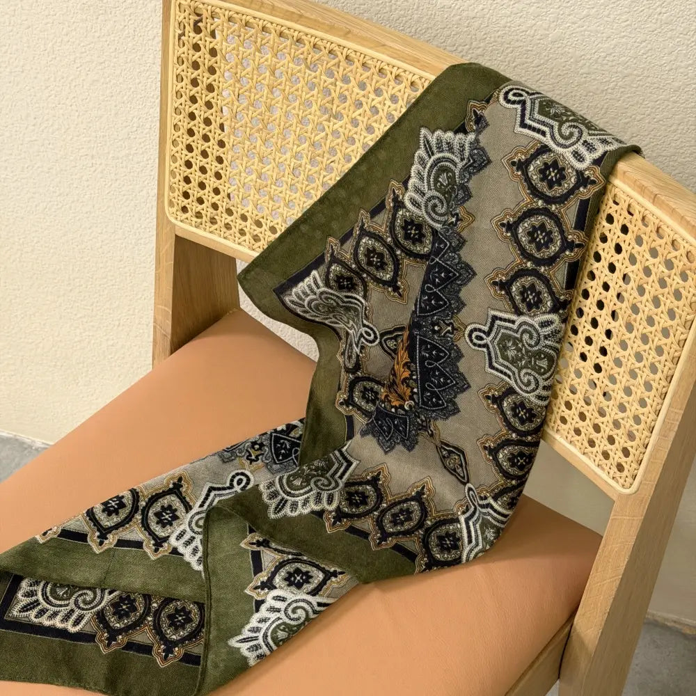 Olive Paisley Scarf