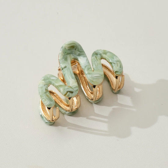 Willow Squiggle Mini Metal Claw Clip Artichoke
