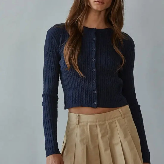 Lena Cable Knit Cardigan
