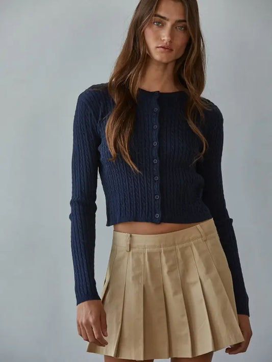 Lena Cable Knit Cardigan