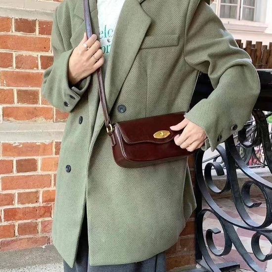 Harlow Twist Lock Bag Chocolate