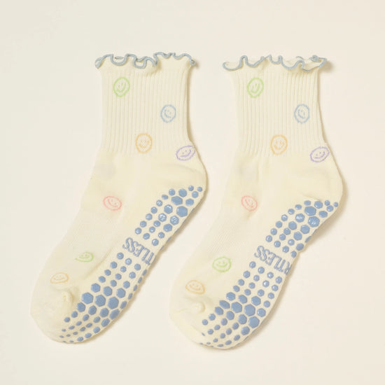 Smiley Face Pilates Socks