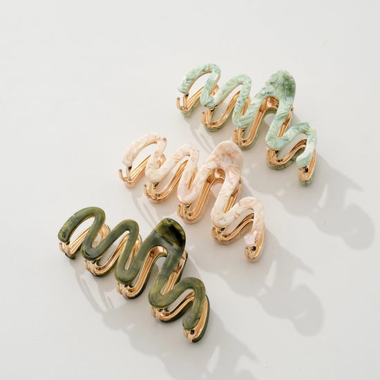 Willow Squiggle Metal Claw Clip