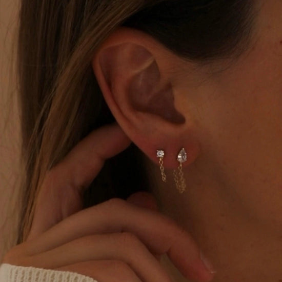 Noelle Chain Wrap Earrings