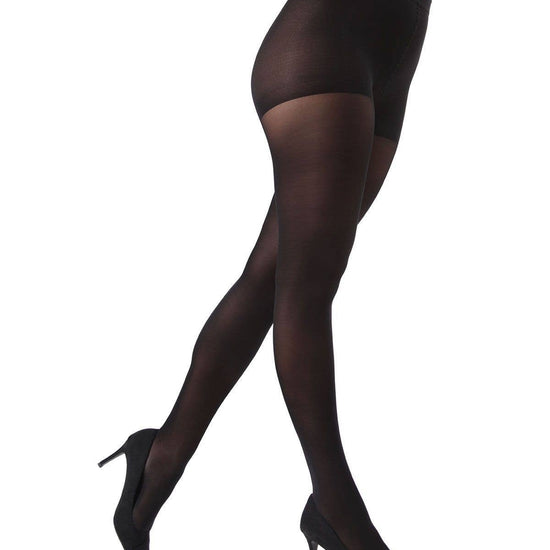 Velveteen Semi-Opaque 30 Denier Control Top Tights Black