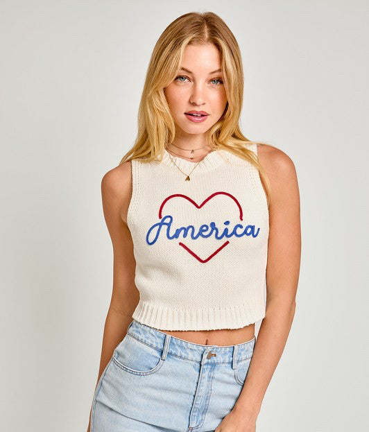 America Knit Tank Top