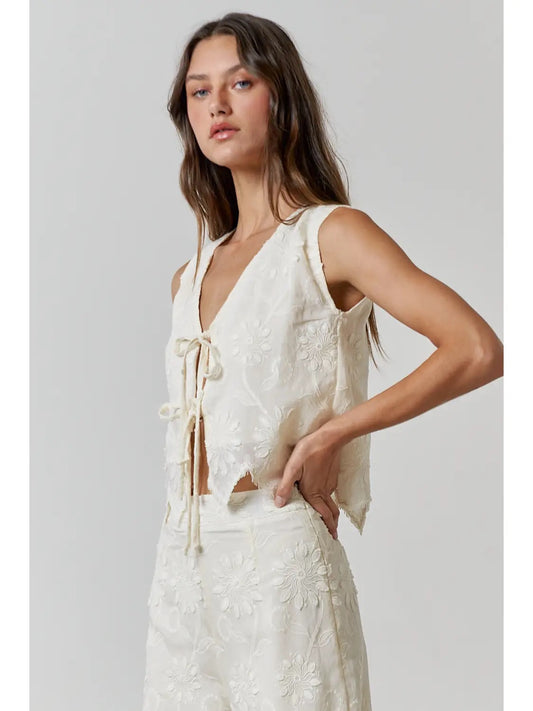 Romy Floral Embroidered Vest