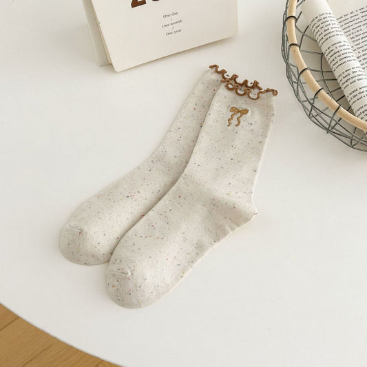 Ruffle Bow Socks