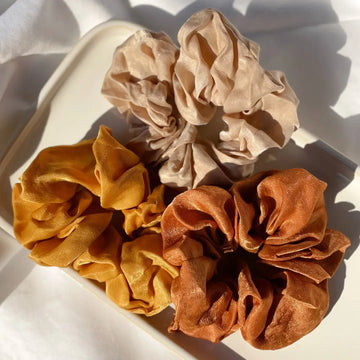 Satin Scrunchies- Set of 3