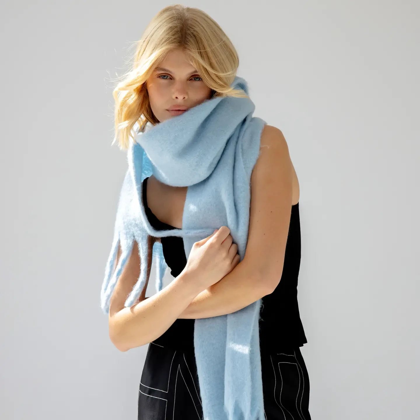 The Stockholm Scarf - 100% Recycled Glacier Blue
