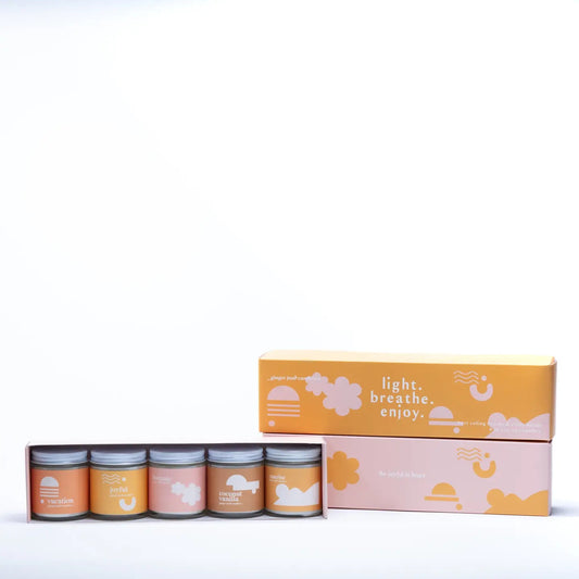 Beachy & Citrus Blend Candles- Set of 5