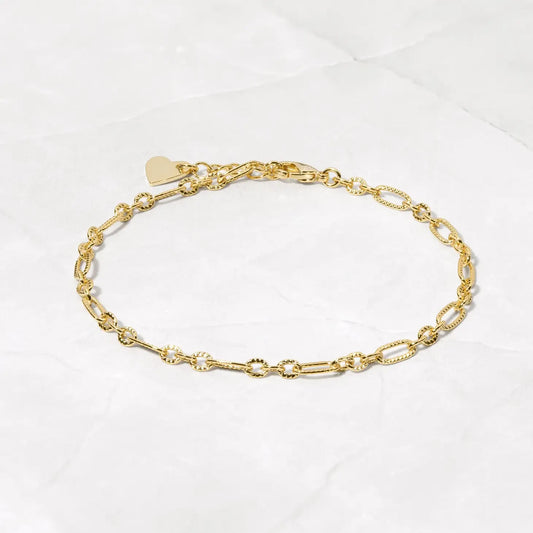 Textured Dainty Chain Bracelet
