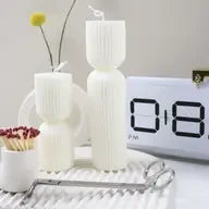 Ribbed Hourglass Candle - Small | Aesthetic
